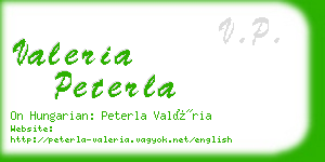 valeria peterla business card